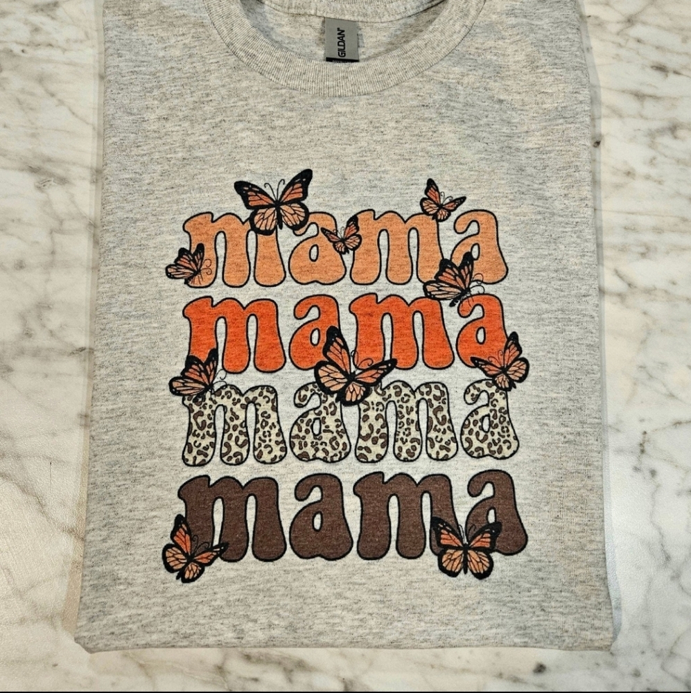 Mama shirt retro cute popular trending mom butterfly